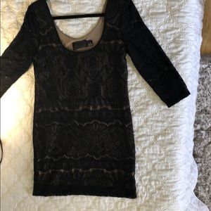 Back lace dress nude slip